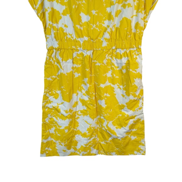 GAP Yellow Floral Midi Dress Cotton Sleeveless Size M Summer Cottagecore Picnic - Picture 3 of 14